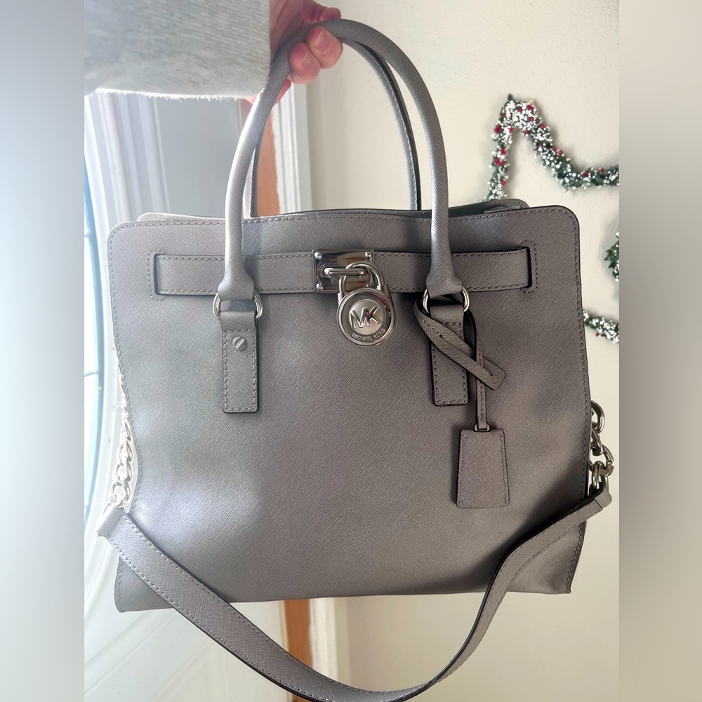 Michael Kors saffiano leather bag - gray